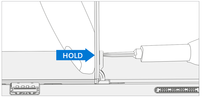 Screenshot that shows completed kickstand installation ready for final cosmetic inspection.