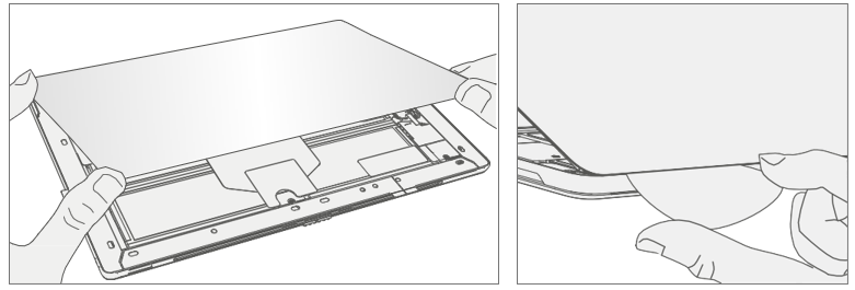 Screenshot that shows lifting the top edge of the TDM glass away from the IBC.