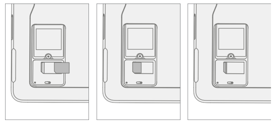 Screenshot that shows inserting the SIM card into the new device after rSSD swap.