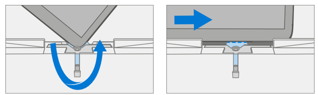 Screenshot that shows rotation at bottom right corner continuing tool pass along bottom.