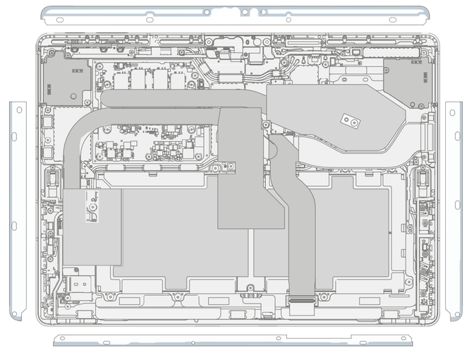 Screenshot that shows four PSA strip placement zones outlined on chassis.