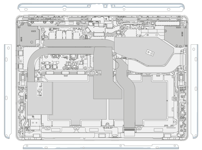 Diagram of alternate PSA strip locations applied around cleaned chassis.