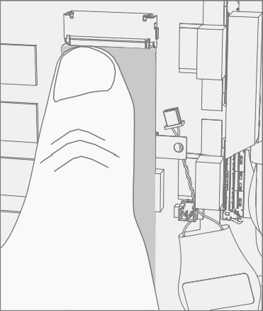 Screenshot that shows applying a new thermal pad to the rSSD.