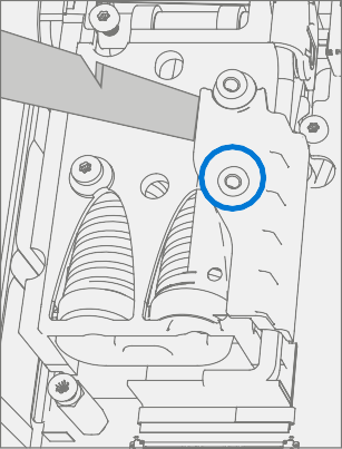 Screenshot that shows installing hinge screws to secure hinge covers during reassembly.