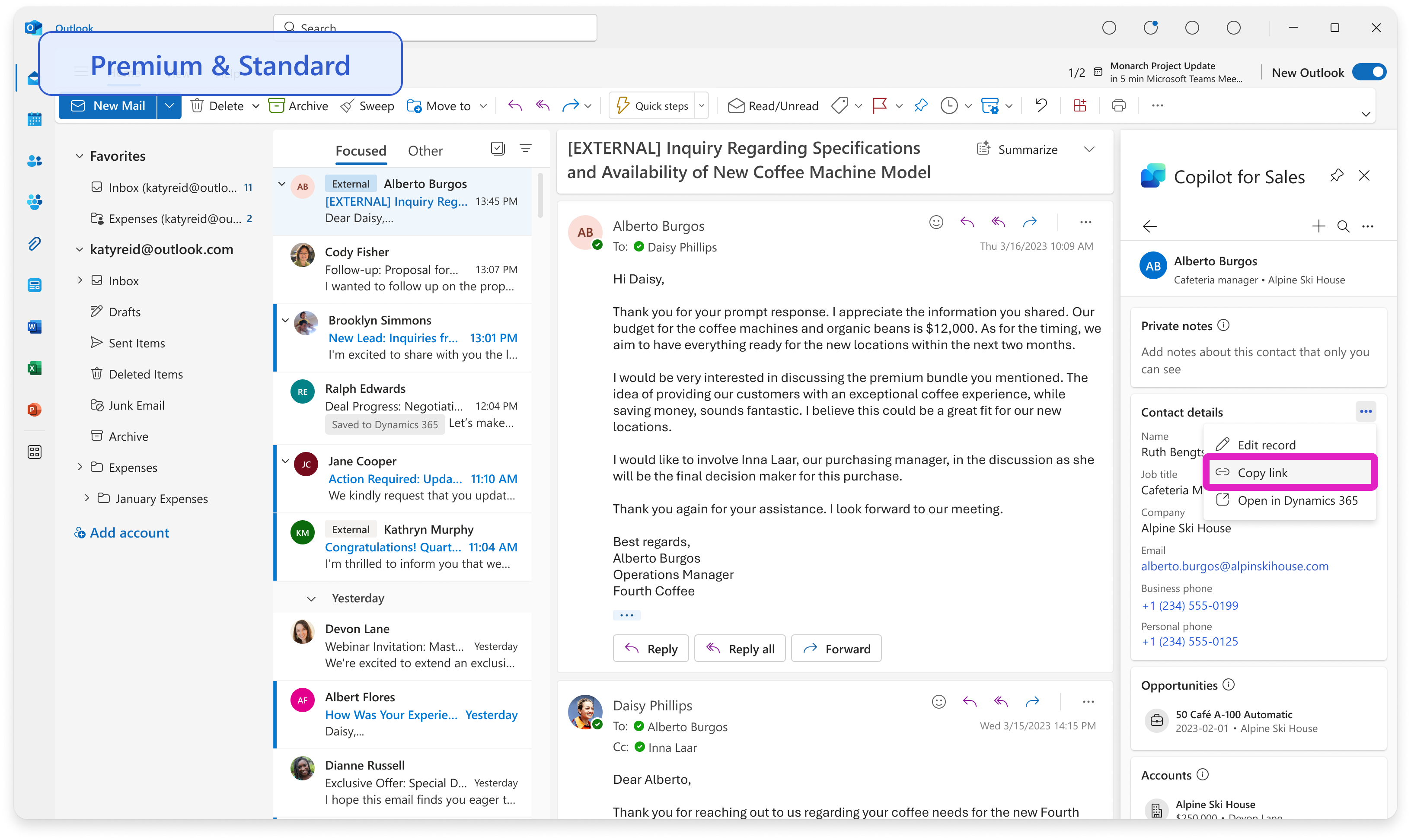 Screenshot showing the option to copy records.