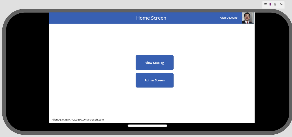 Screenshot of the horizontal orientation.