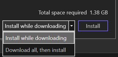 The "Download all, then install" option