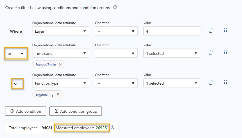 Screenshot that shows three individual or statements.