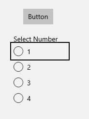 List with initial tab focus and no selected item
