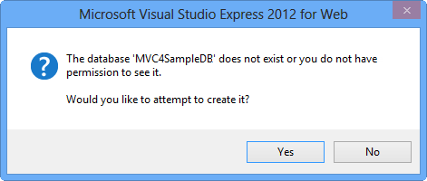 Crear la cadena de base de datos Creación de la base de datos