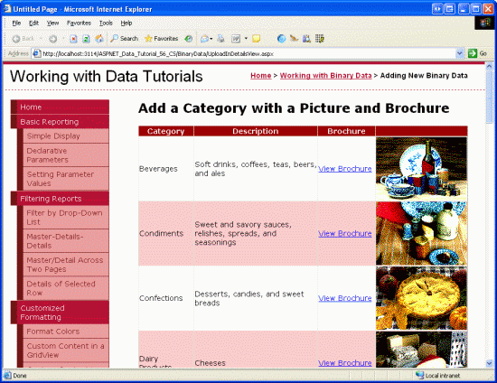 Ahora debería ver cada categoría junto con sus datos binarios