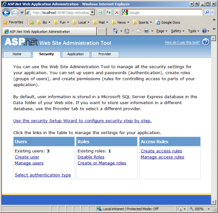 Captura de pantalla que muestra las opciones para administrar usuarios y roles.