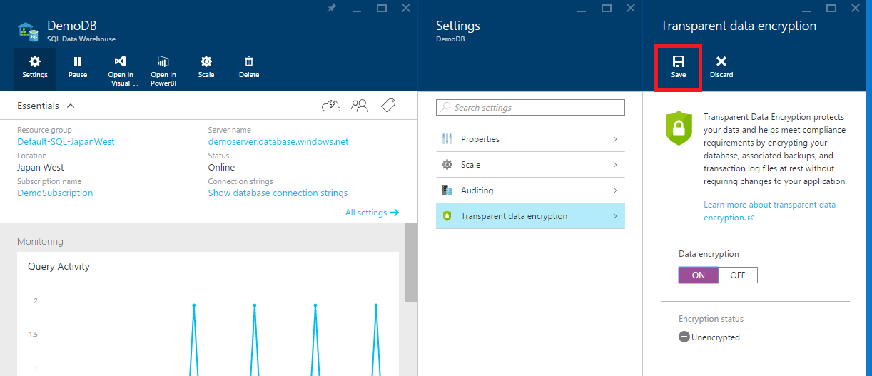 configuración del portal guardar.