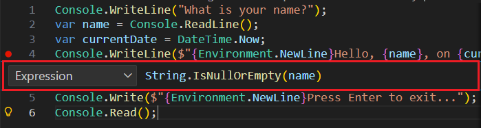 Escriba una expresión condicional