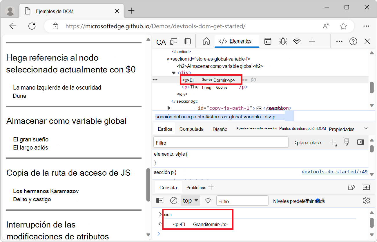 Resultado de la expresión temp1