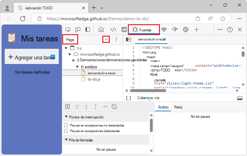 Herramienta Orígenes con espacio insuficiente para mostrar la opción de invalidaciones