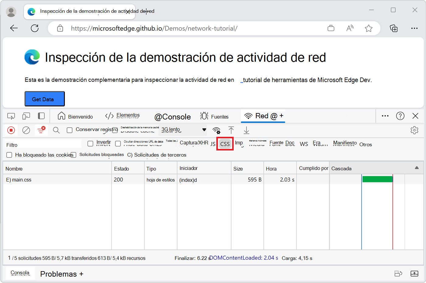 Mostrar solo archivos CSS