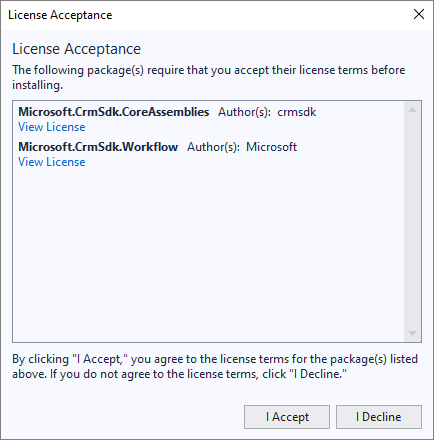 Acepte el contrato de licencia.
