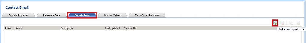 Agregar un nuevo botón a la barra de herramientas de regla de dominio
