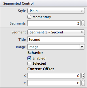 Propiedades de control segmentadas.