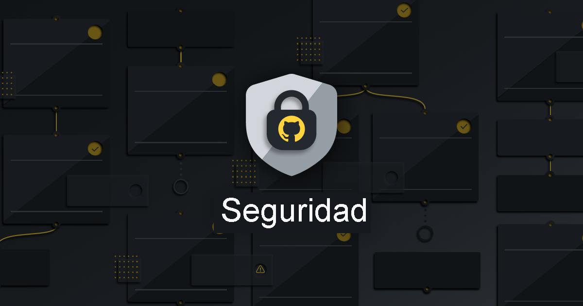 Imagen de un escudo de GitHub con seguridad escrita debajo.