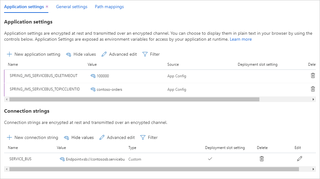 Configuratie van App Service-toepassingen