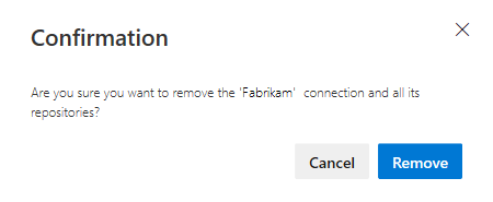 Screenshot toont de bevestiging van de verwijdering van de GitHub-verbinding.