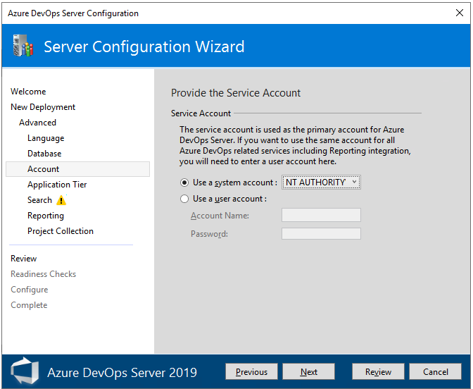 schermopname van de pagina Geavanceerd, Account.