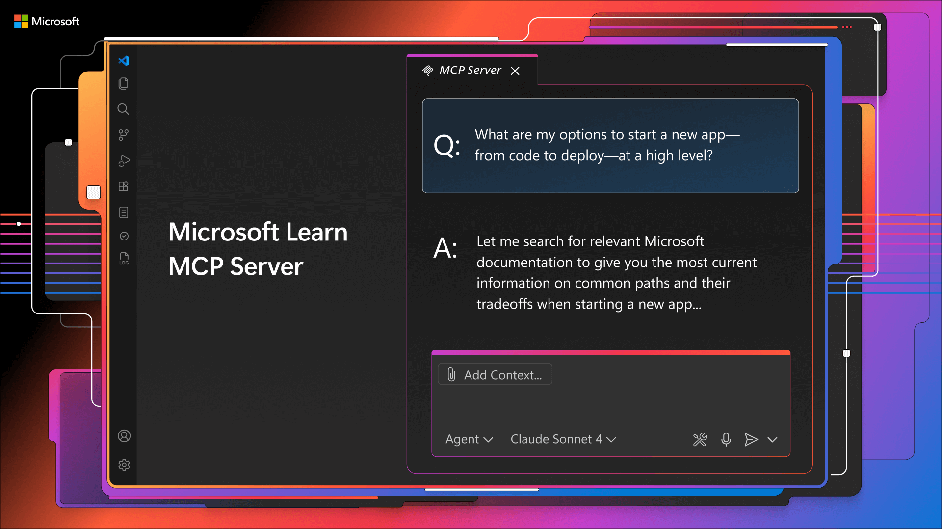 Een GitHub Copilot-chatinteractie met de Microsoft Learn MCP-server