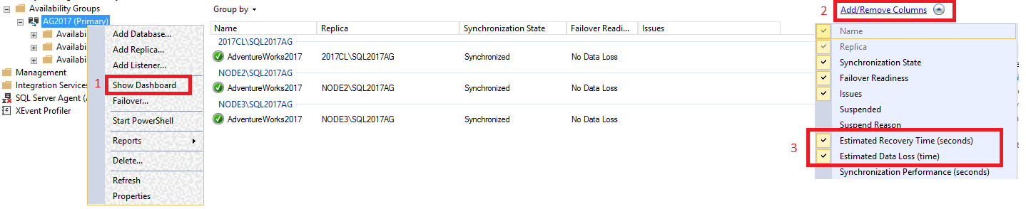 Schermopname van het RTO RPO-dashboard.