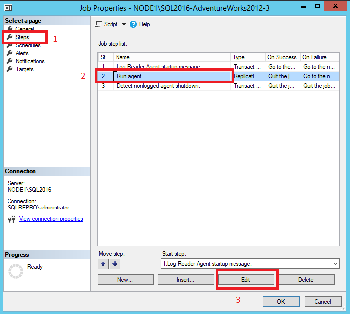 Schermopname van Selecties voor het bewerken van de stap Agent uitvoeren.