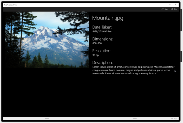 Kleine afbeelding van voorbeeld-app die op twee schermen wordt weergegeven