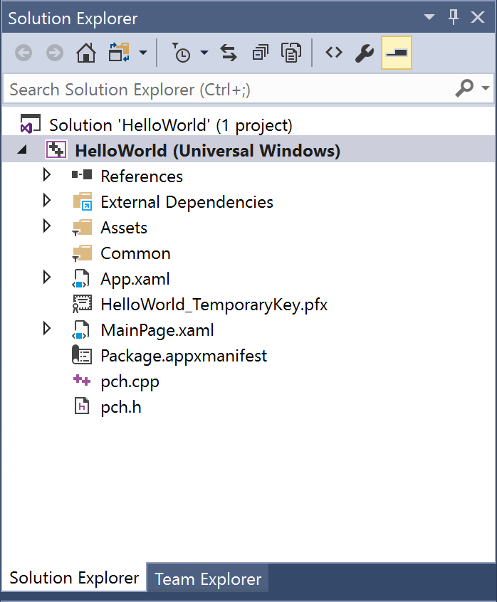 Universele app-oplossing met ingevouwen knooppunten
