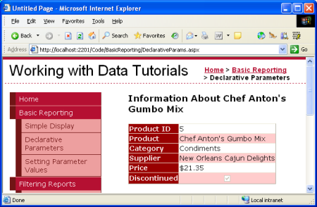 Wyświetlane są informacje o gumbo mix Chef Anton