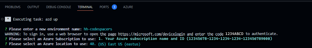 Zrzut ekranu przedstawiający monity parametrów i ekran logowania za pomocą przeglądarki.