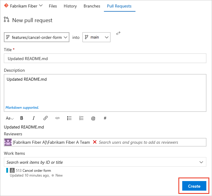 Widok kodu, strona Pull Request.
