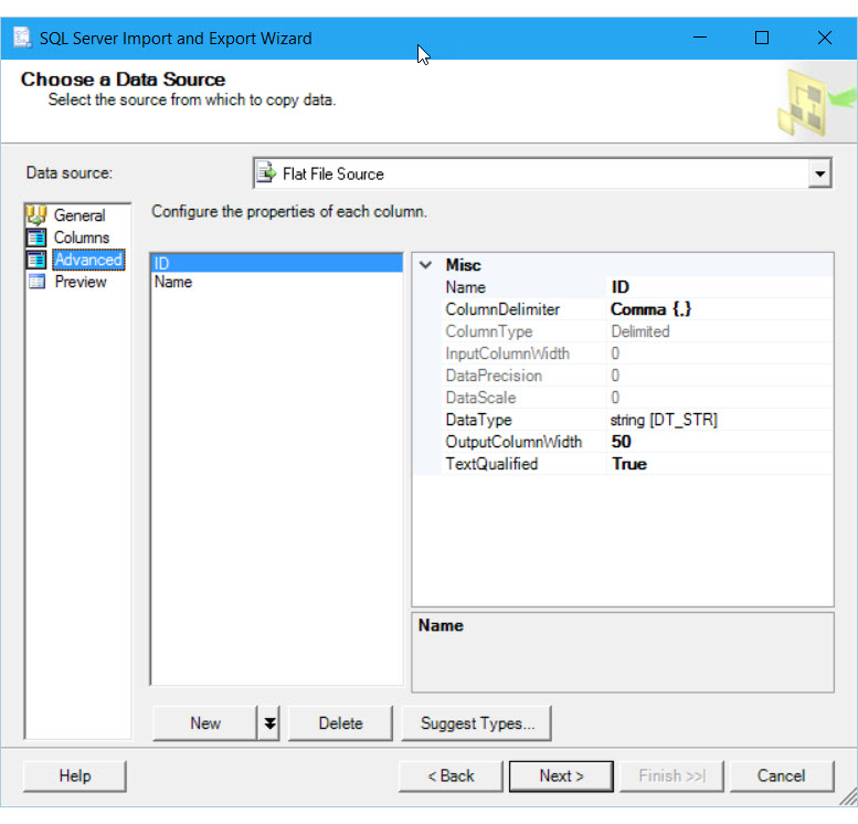 Prosty plik, rozdzielany, zaawansowana strona