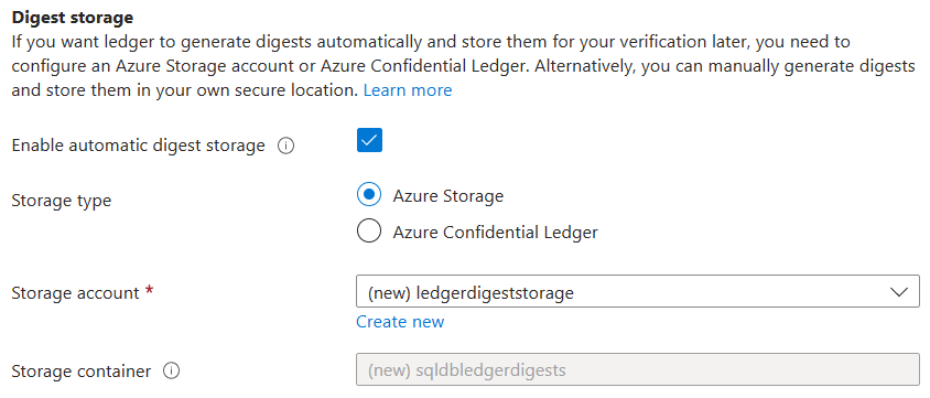 Zrzut ekranu przedstawiający opcje umożliwiające magazynowanie digestu.