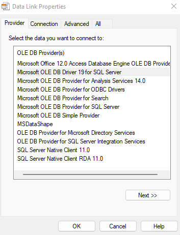 Zrzut ekranu przedstawiający ekran dostawcy U D L.