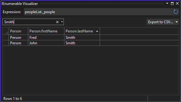 Zrzut ekranu przedstawiający wyświetlanie filtru danych wizualizatora.