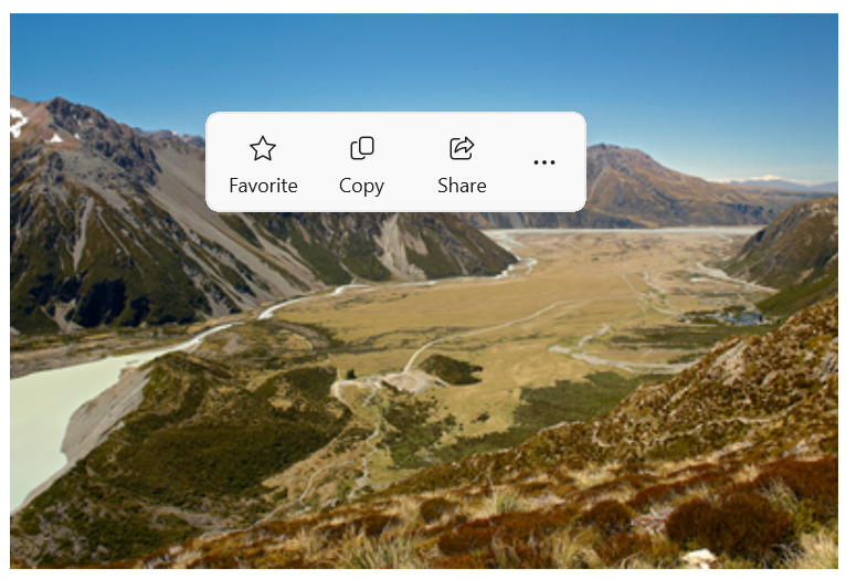 Przykład panelu rozwijanego paska poleceń