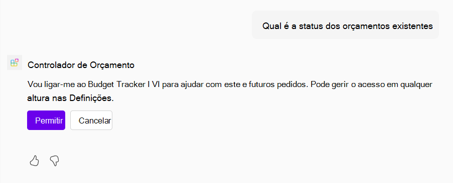 Uma captura de ecrã de uma caixa de diálogo de confirmação de plug-in.