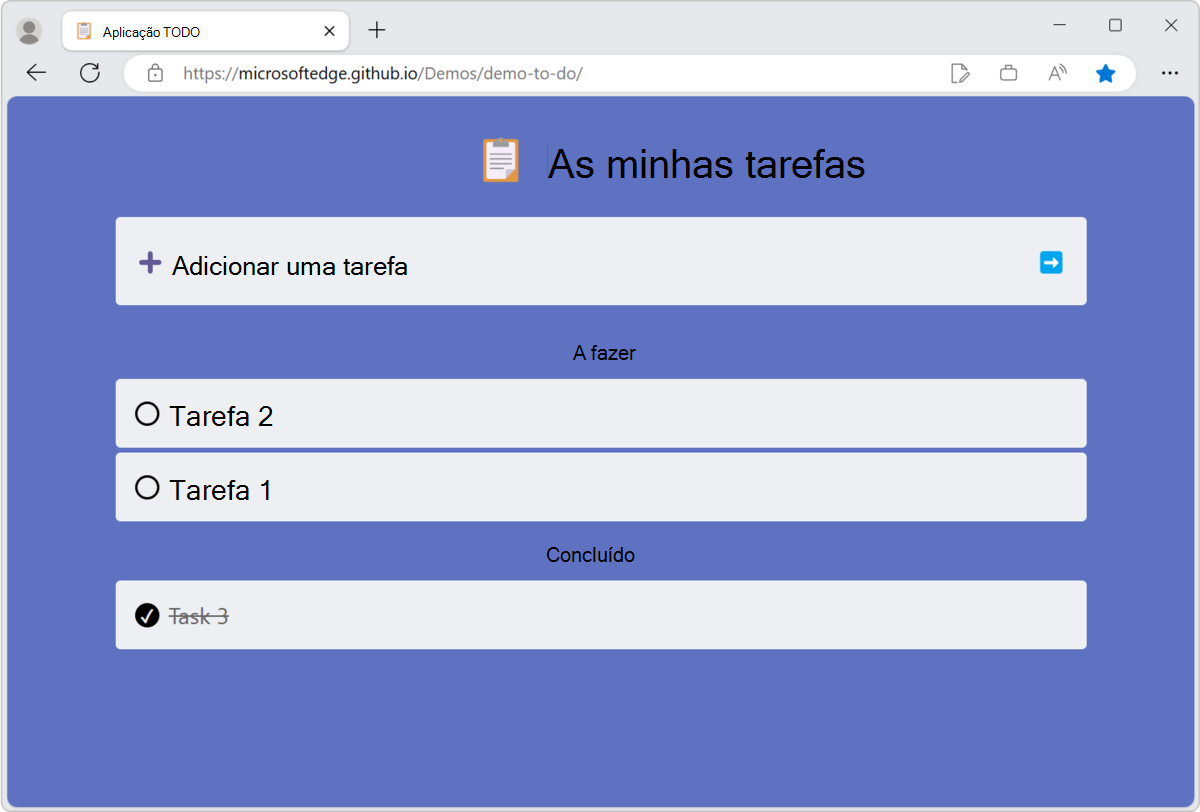 Página Web em estrutura, agora separada da janela DevTools, que é desancorada da janela da página Web do browser