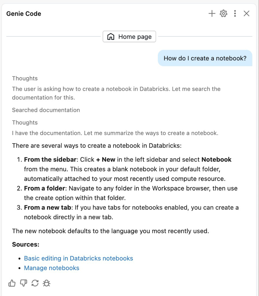 Uma resposta do Código Génio a mostrar uma resposta oriunda da documentação.