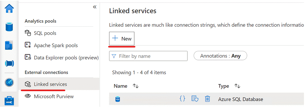Captura de ecrã de um novo ponto final privado do serviço vinculado do banco de dados SQL do Azure.