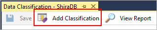 Captura de ecrã a mostrar o menu superior com a opção Adicionar classificação realçada.