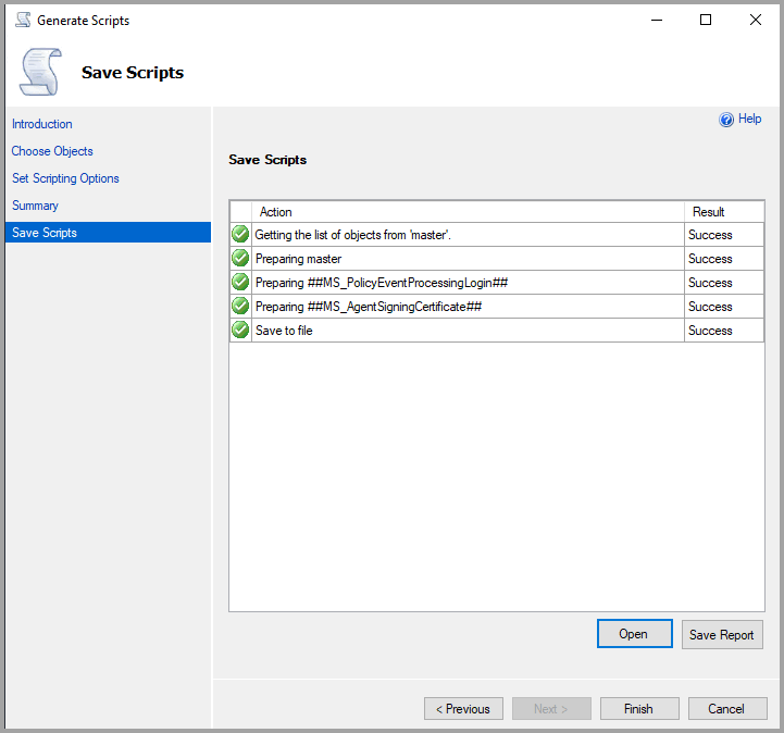 Captura de ecrã de Finish.
