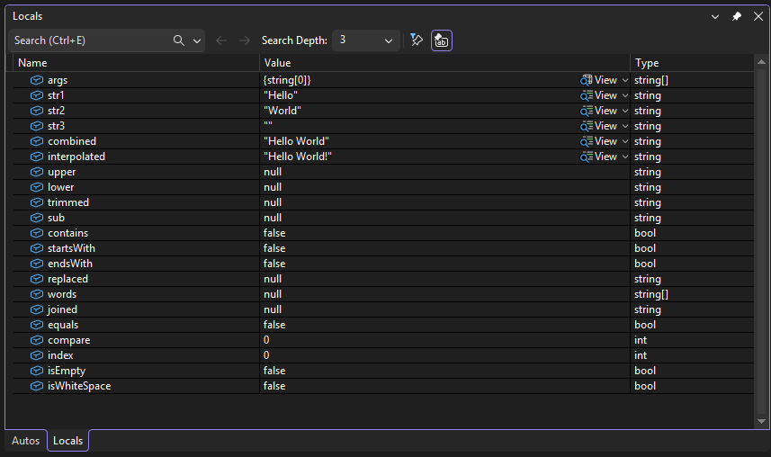 Captura de ecrã que mostra a janela dos Locais.
