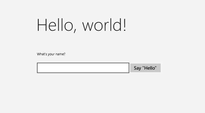 Ecrã da aplicação com exibição de mensagens