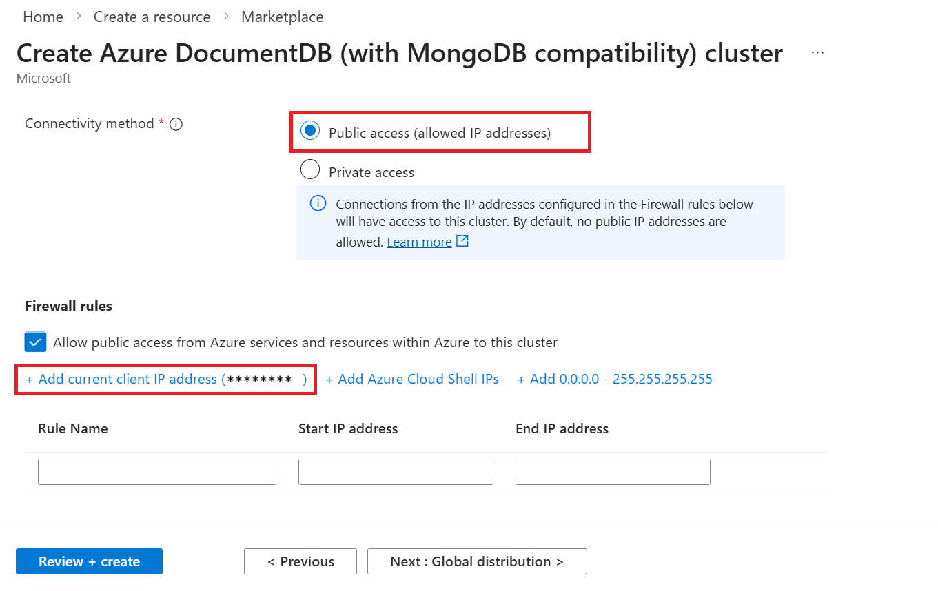 Снимок экрана: конфигурации сети.